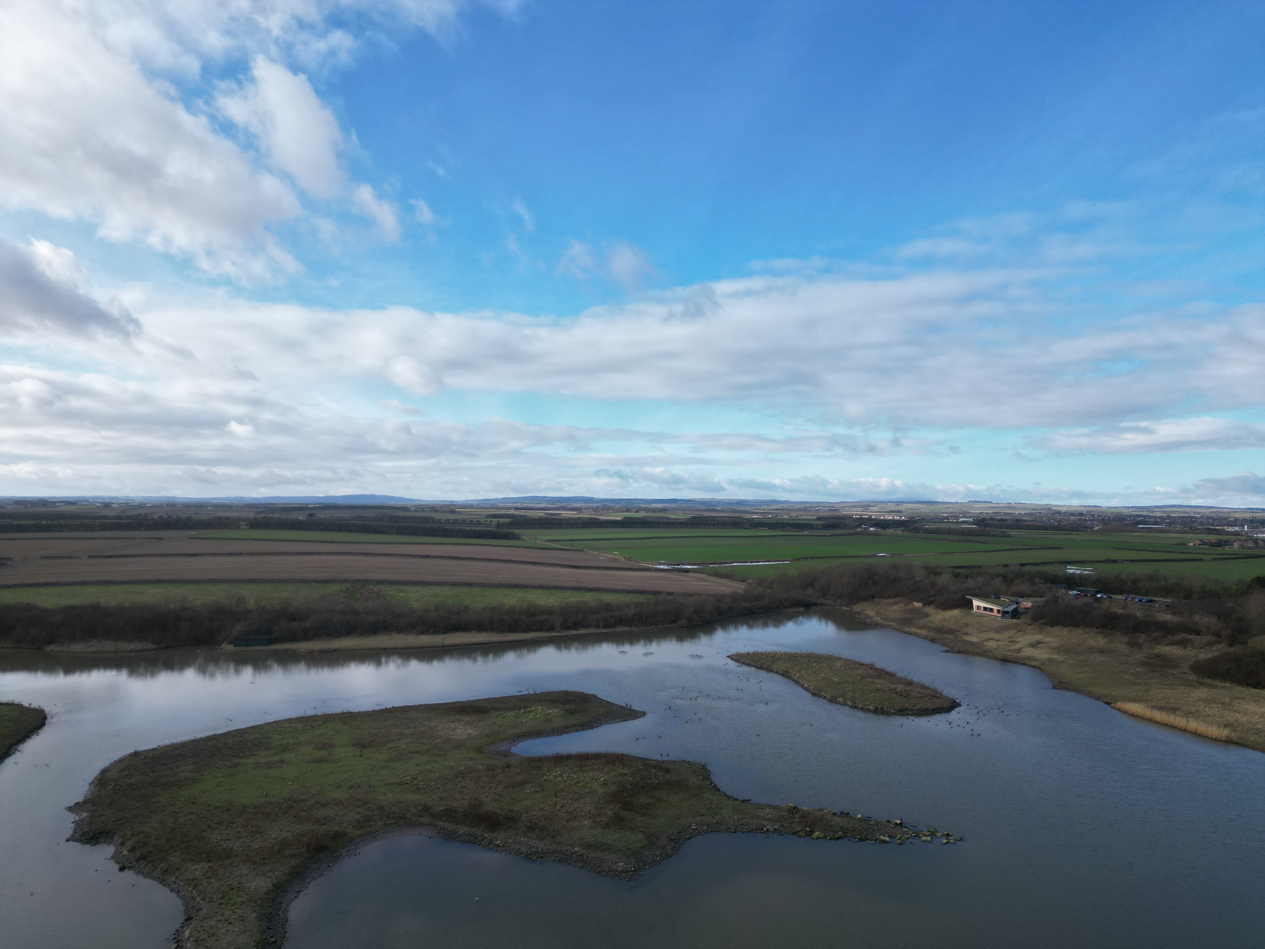 aerial shot of hauxley reserve