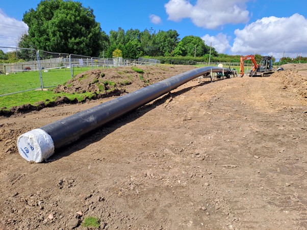 Five hundred metres of new sewer pipes have been constructed from Throstles Nest Pumping Station, south of Shotton Coillery