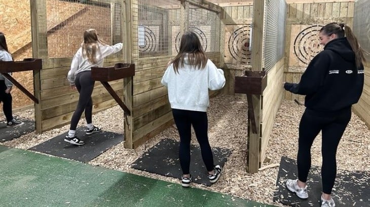 Northumbrian Water apprenticeships taking part in archery at Kielder Waterside Park