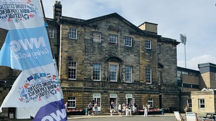 Outside the Newcastle Racecourse for the Innovation Festival