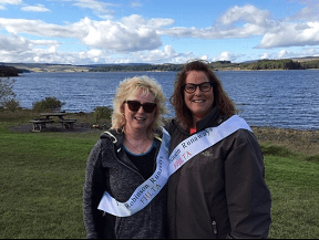 Sheena Robinson and her aunt June Banks at Kielder Water ahead of Kielder 10K.png