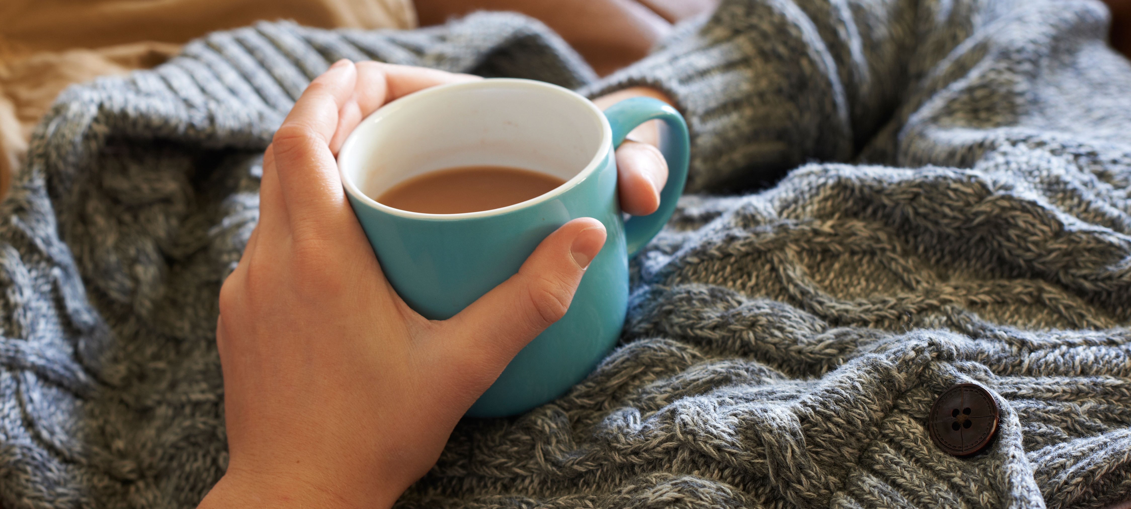 person holding cup of tea