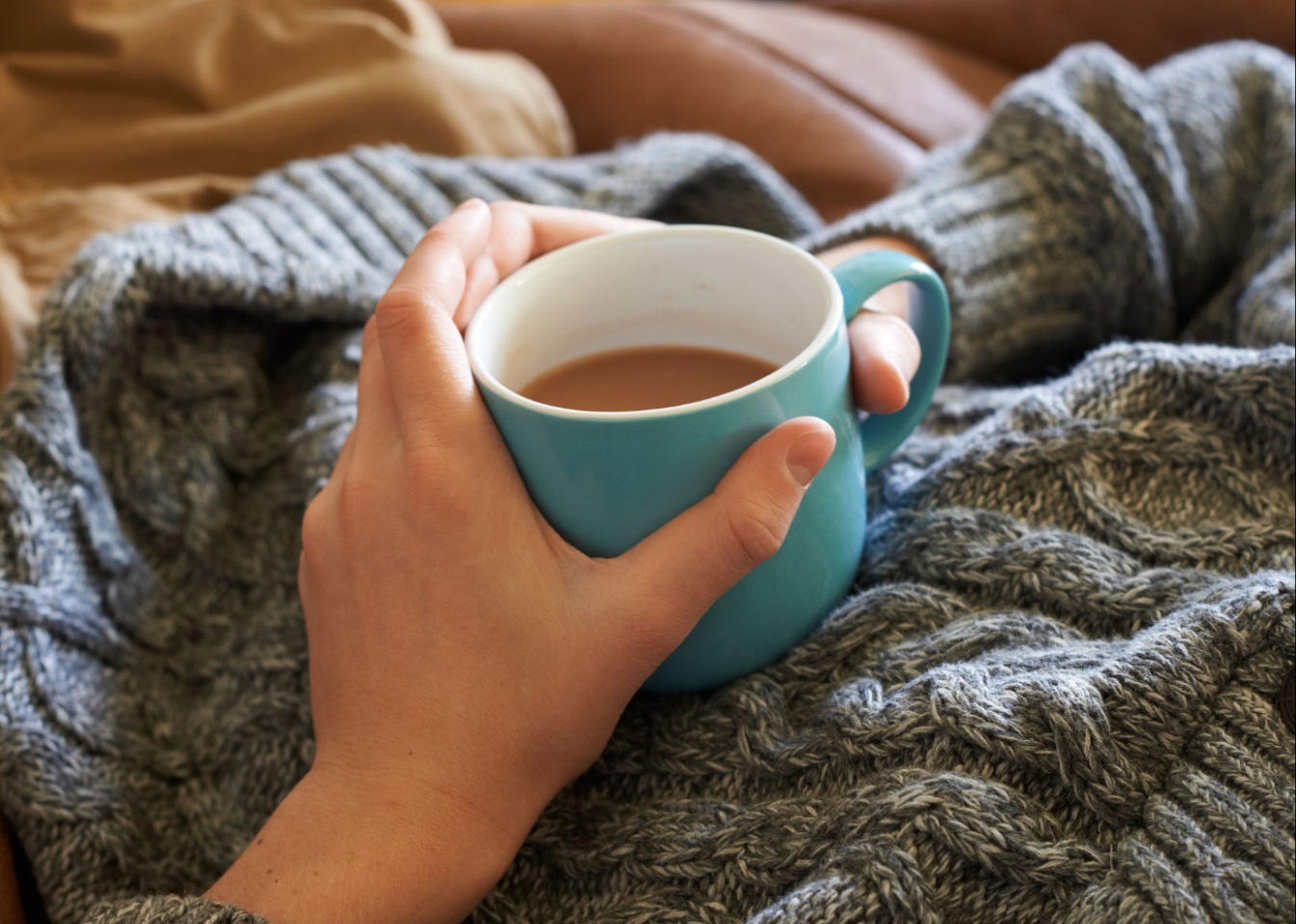 person holding cup of tea