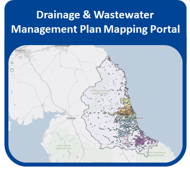 Map showing north east england